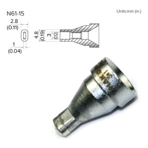 HAKKO NOZZLE,3 x 1mm,FR-301,FR-4101/4102